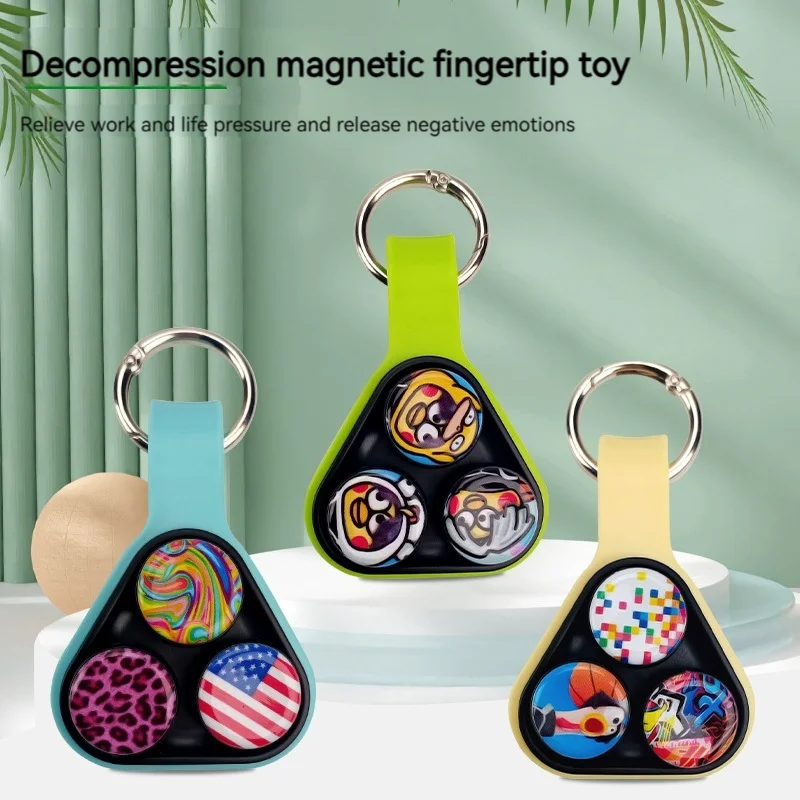 Nouvelle série de Spinner à main, jouet magnétique élastique, décompression colorée, Fidget Spinner, jouets pour adultes et enfants, cadeaux de noël