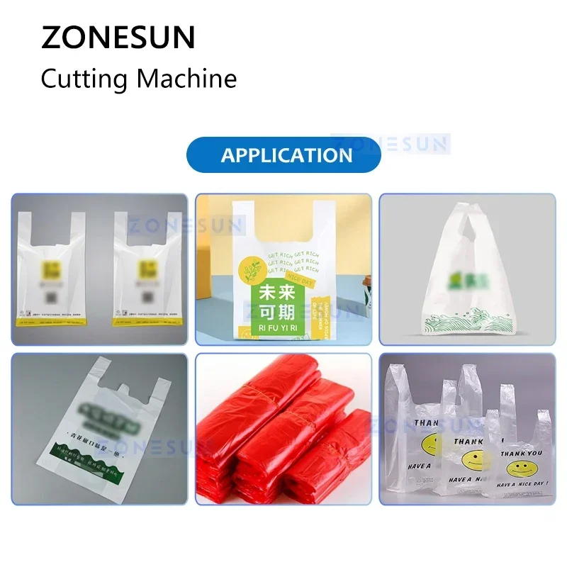 ZONESUN ZS-PCJ1 Macchina automatica per la produzione di sacchetti di plastica Rotolo per tagliare fogli Produzione di sacchetti di polietilene