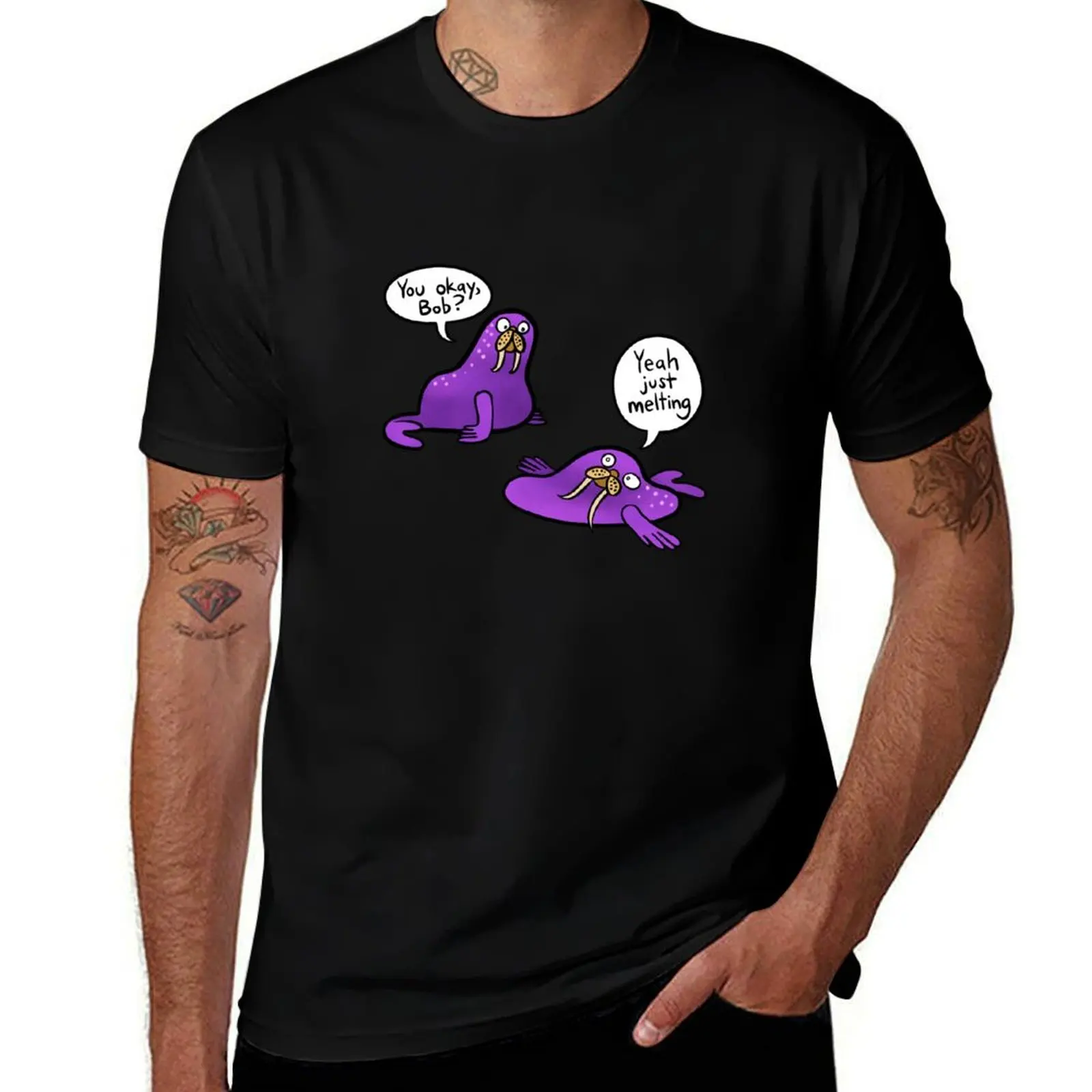 Walrus Melting T-Shirt Festive Simple T-Shirt