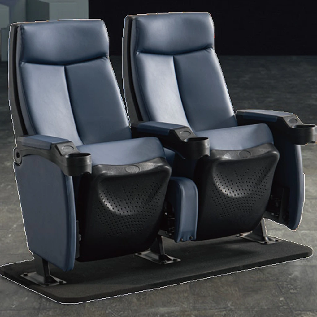 

Commercial Modern Home Theater Chair with Adjustable Armrest and Push Back Fabric and Wood for Theatre Furniture Use