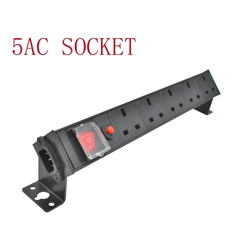 PDU power strip network cabinet rack power distribution unitC14 port input UKdesktop socket1-9AC with overload protection socket