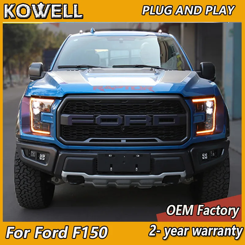 Car Styling for Ford F150 Headlamps 2015-2020 Raptor Headlights DRL Turn Signal Low High Beam Projector Lens