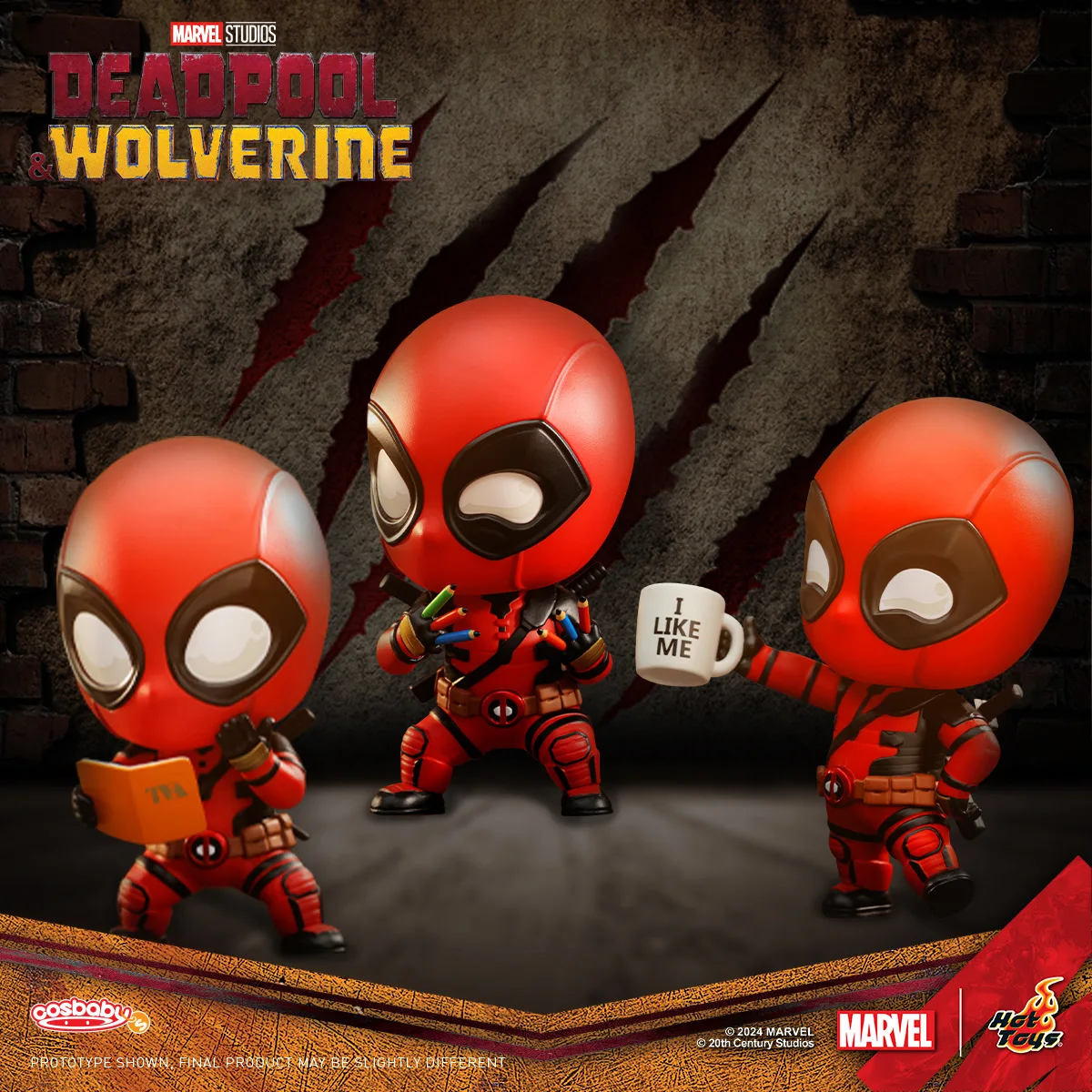 OFFICIAL Hot Toys Deadpool & Wolverine Cosbaby Bobble-Head Collectible Figure Exclusive Gifts