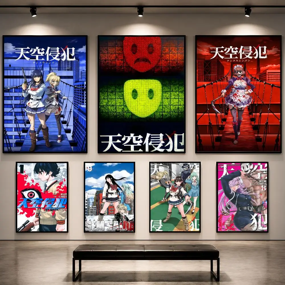 Anime High Rise Invasion Survival Poster Removable PP Decorative Poster Water-Resistant Print Apartment Dorm Office Cafe Gift