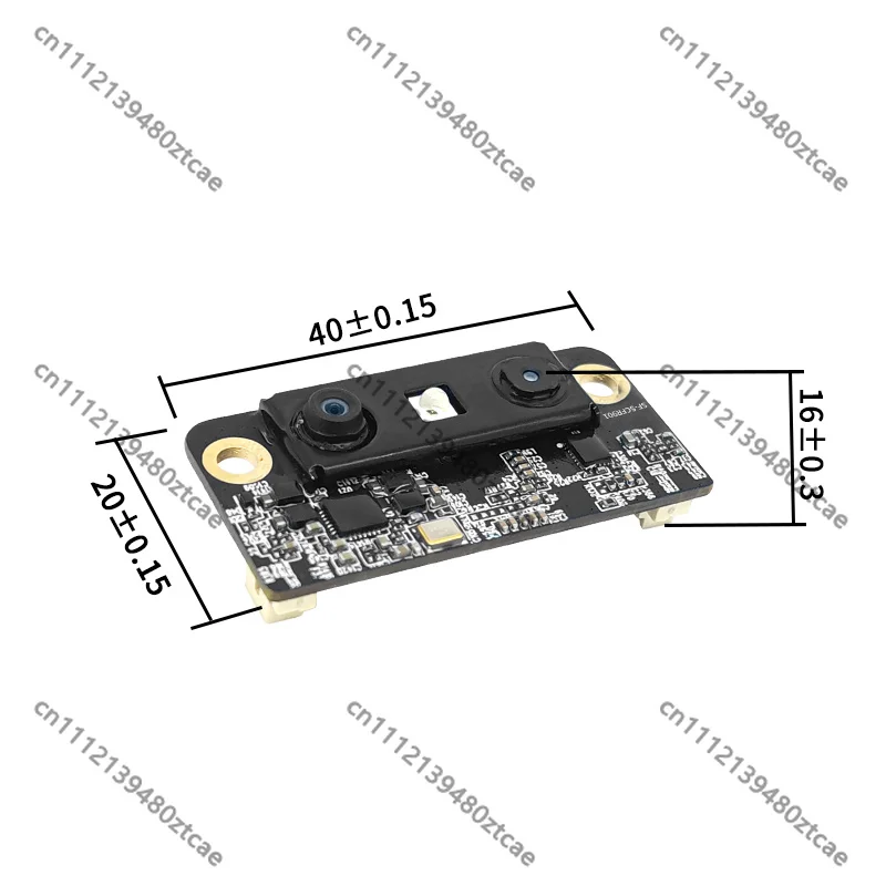 Mini 2MP binocular RGB USB2.0 camera module with IR infrared, built for AI 3D facial recognition, widely used in access control