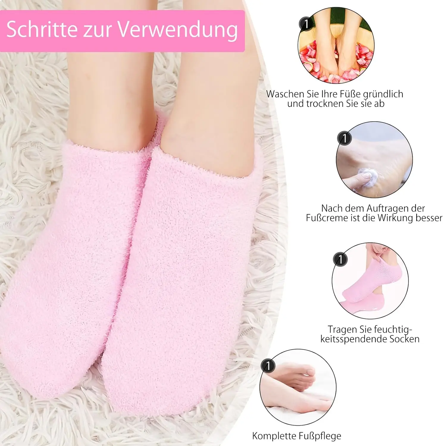 2pc Foot Care Spa Moisturizing Gel Socks Exfoliating Dry Cracked Soft Skin Sock Pedicure Hard Heel skin Protector Repairing