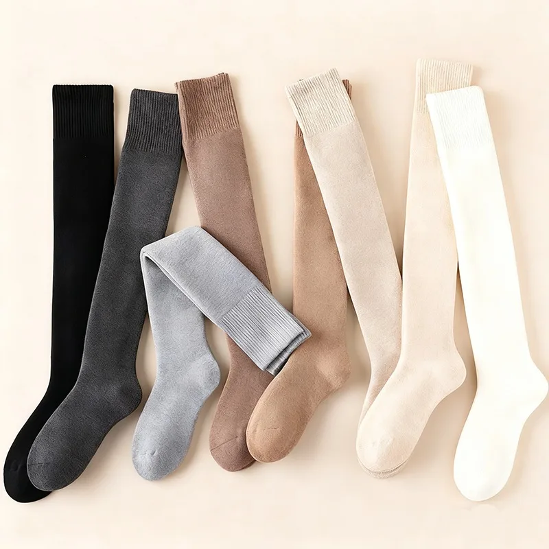 الرجال الحرارية فوق جوارب طويلة شتاء دافئ صوف مبطن الفخذ العليا الجوارب الصوف مزيج تنفس الجوارب الطويلة للطقس البارد