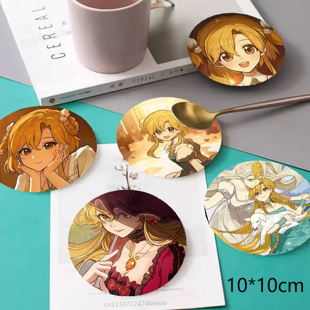 Game Volcano Princess Anti-slip Tea Coffee Cup Pad Heat-Resistant Round Bowl Teapot Mat Home Gift