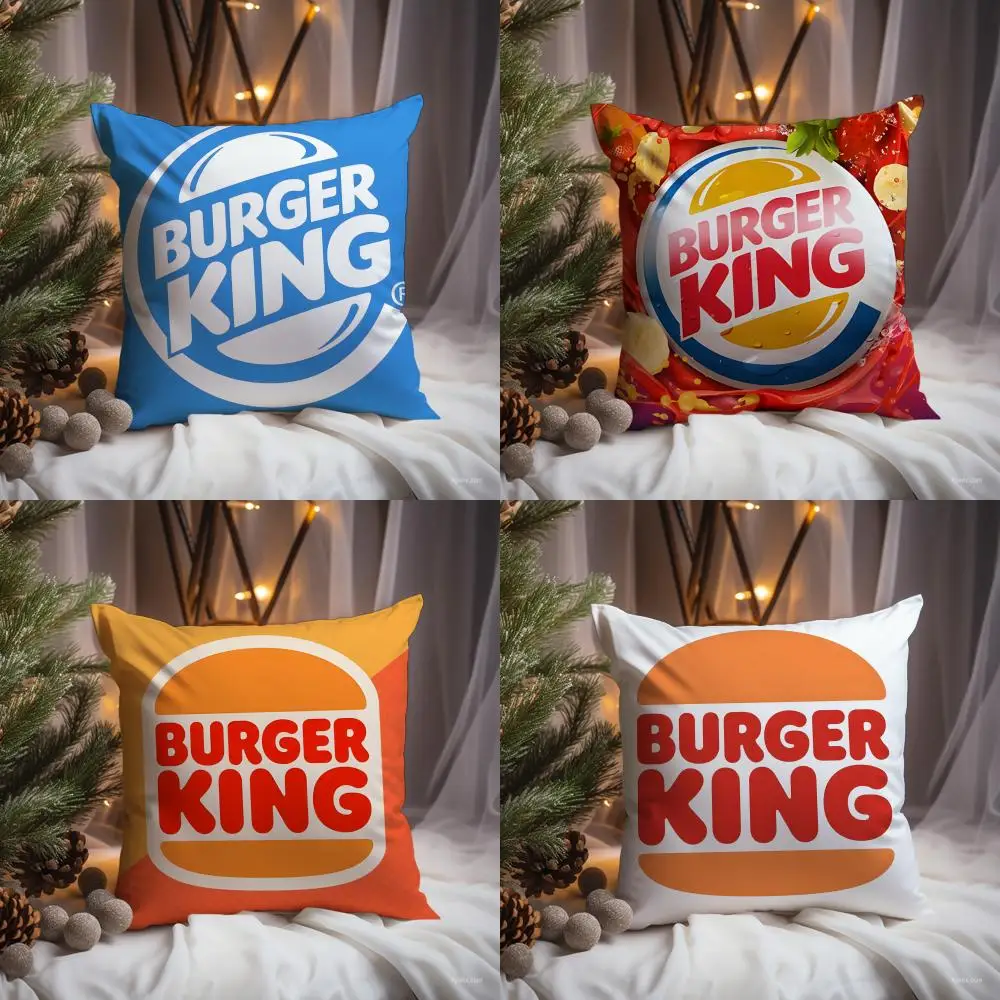 

Чехол для подушки с классическим логотипом Burger King, комфортная двусторонняя подушка премиум-класса - дизайн «два в одном» для любого интерьера комнаты и автомобиля
