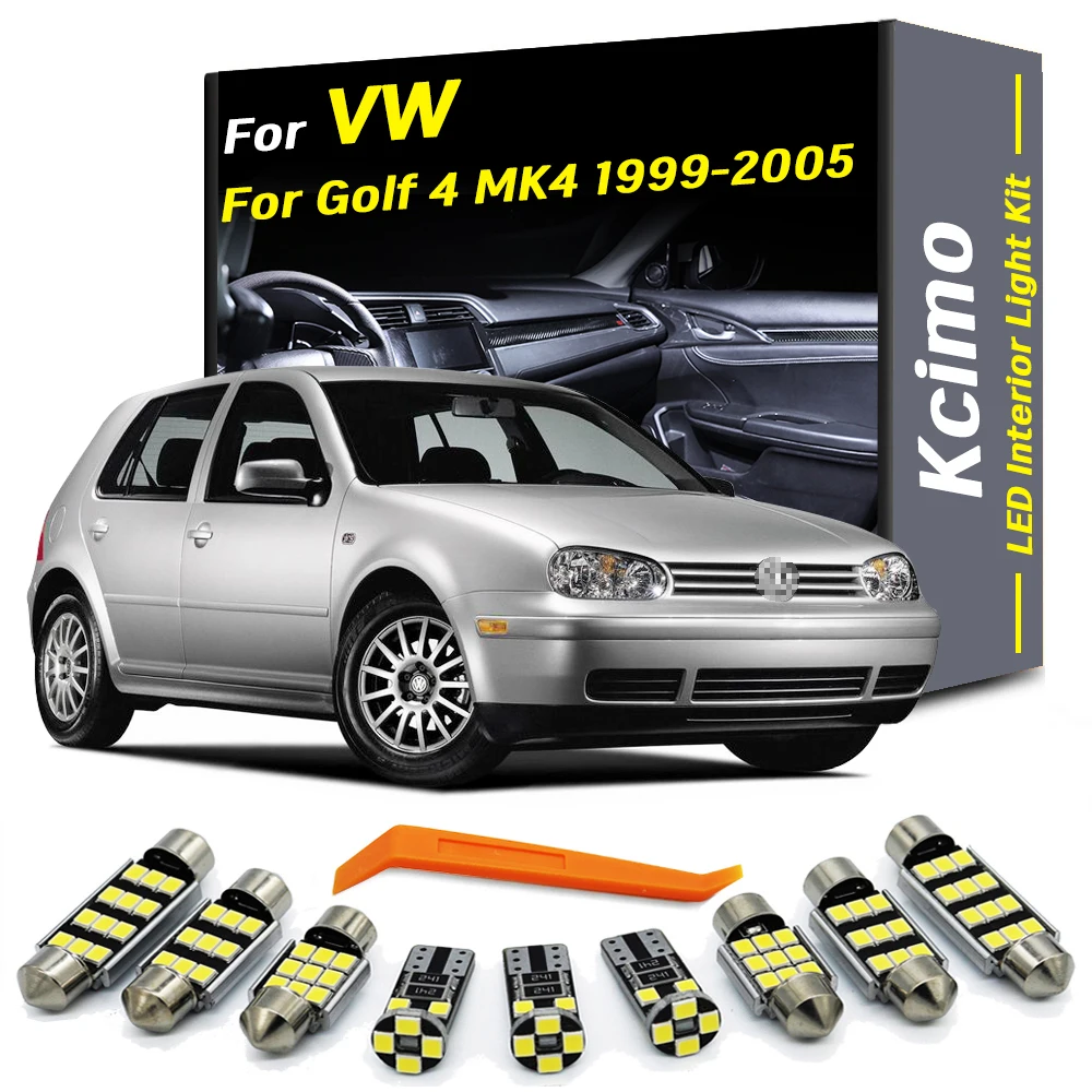 

Kcimo13Pcs LED Interior Dome Reading Light Bulb Kit For VW Volkswagen Golf 4 MK4 1999 2000 2001 2002 2003 2004 2005 Accessories