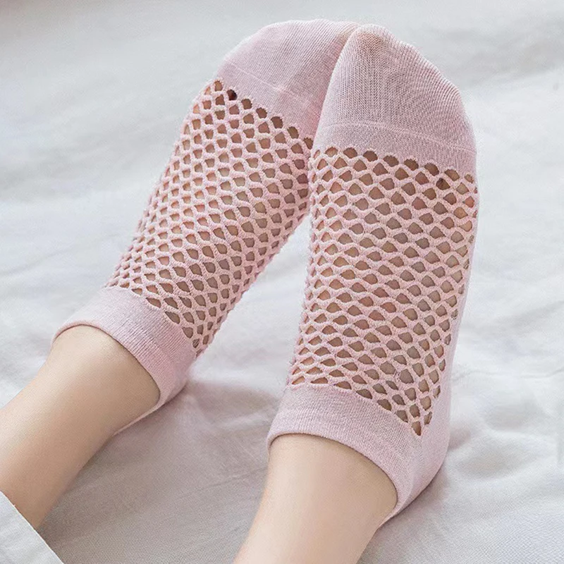 5 Par Damskich Letnich Skarpetek do Kostki z Siateczki w Jednolitym Kolorze, Cienkie, Oddychające, Wygodne, Odporne na Zapachy, Odprowadzające Pot, Codzienne Skarpetki