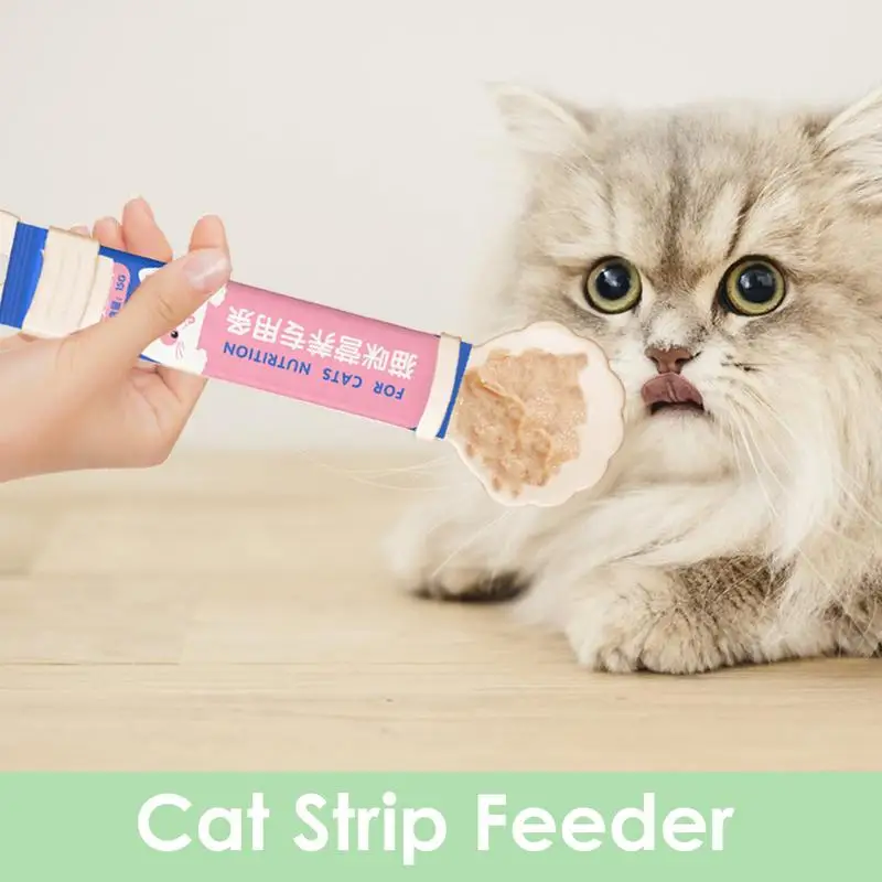 Cat Wet Food Spoon Cat Wet Treat Squeeze Treat Spoon Multi-functional Pet Spoons Feeder Portable Cat Wet Food Spoon For Lickable