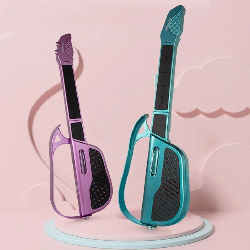 Foldable Smart Guitar for Beginner Kids Music Learning Instrument Educational Toy with Auto Play LED Lights Portable Travel Gift