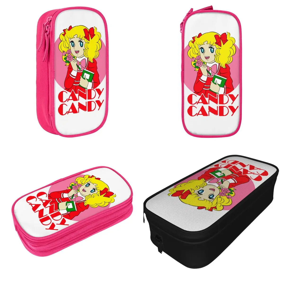 Candy Candy 80s Kawaii Manga Pencil Case Classic Pen Holder Bag for Student Large Storage School Supplies Zipper Pencilcases