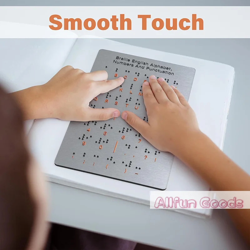 ferramenta-de-aprendizagem-de-alfabeto-e-numeros-em-braille-[tg835]-leve-ecologica-e-duravel-com-relevo-tatil-em-metal-para-leitura-no-chao