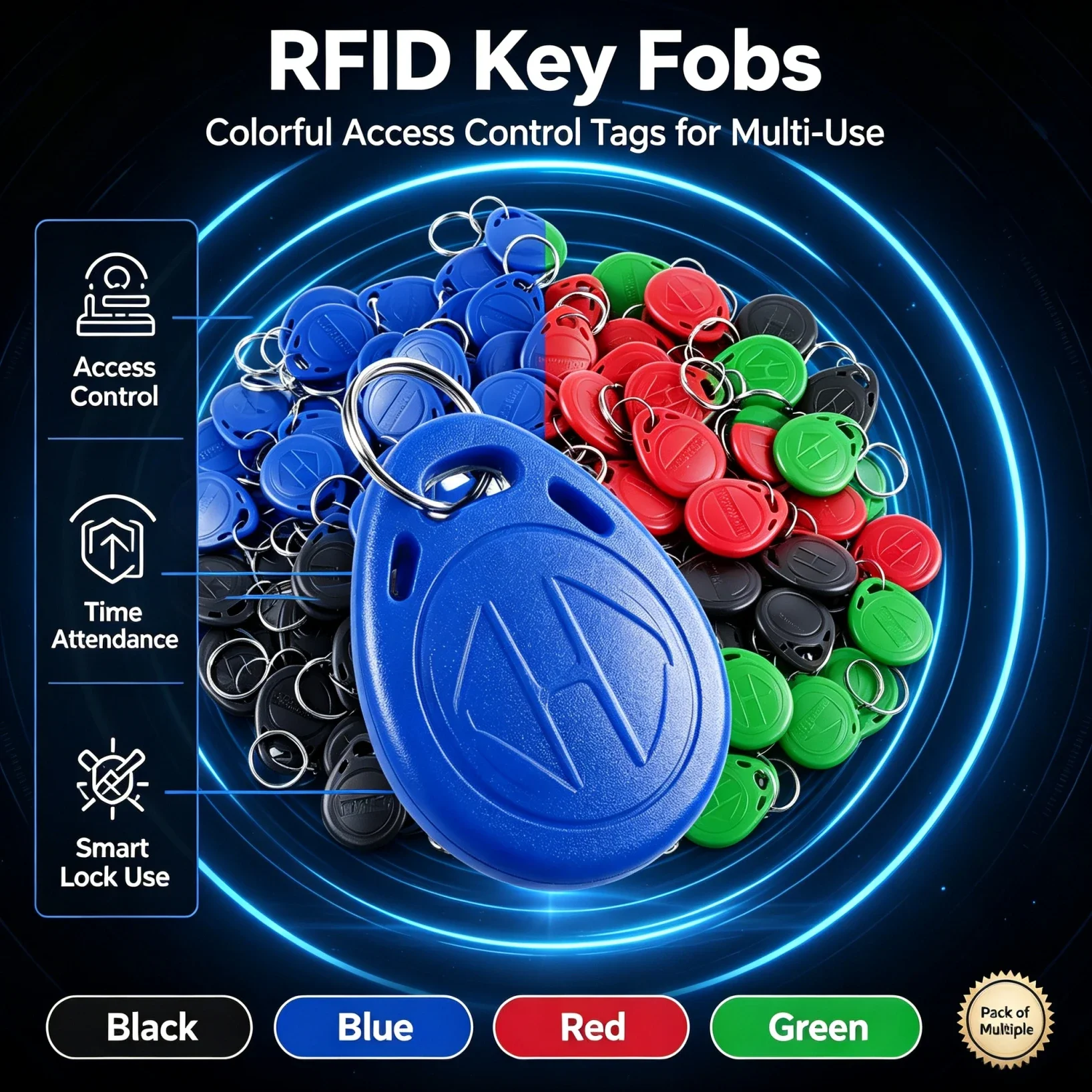 10/50/100pcs T5577 Rewritable 125KHz RFID Key Fob Copy Writable Rewrite Duplicate RFID Tag Proximity Token Keyfobs Can Copy Card