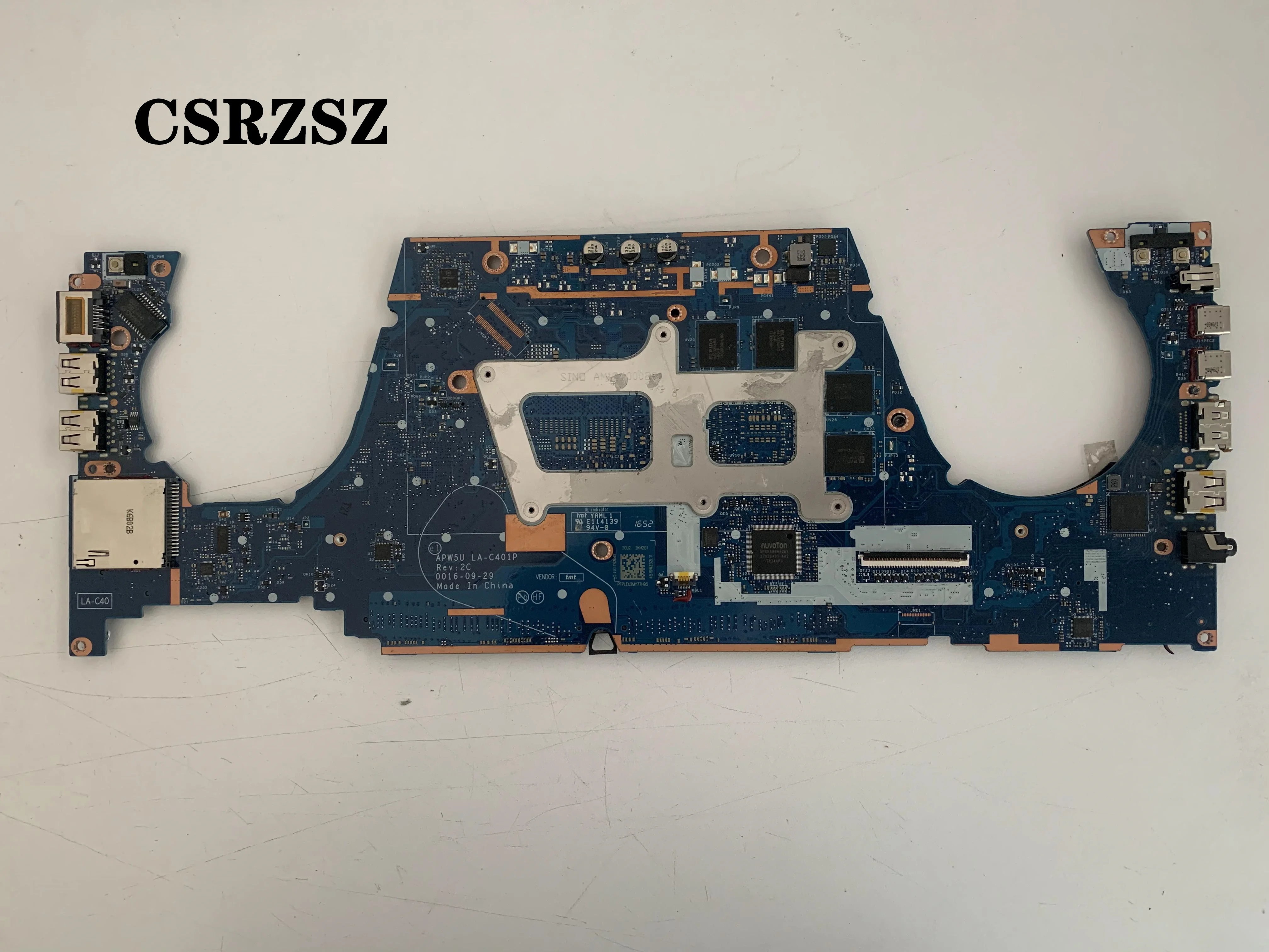 CSRZSZ Original For HP Zbook 15 G3 Laptop motherboard with i7-6820HQ CPU LA-C401P 840932-001 840932-601 100% Test ok