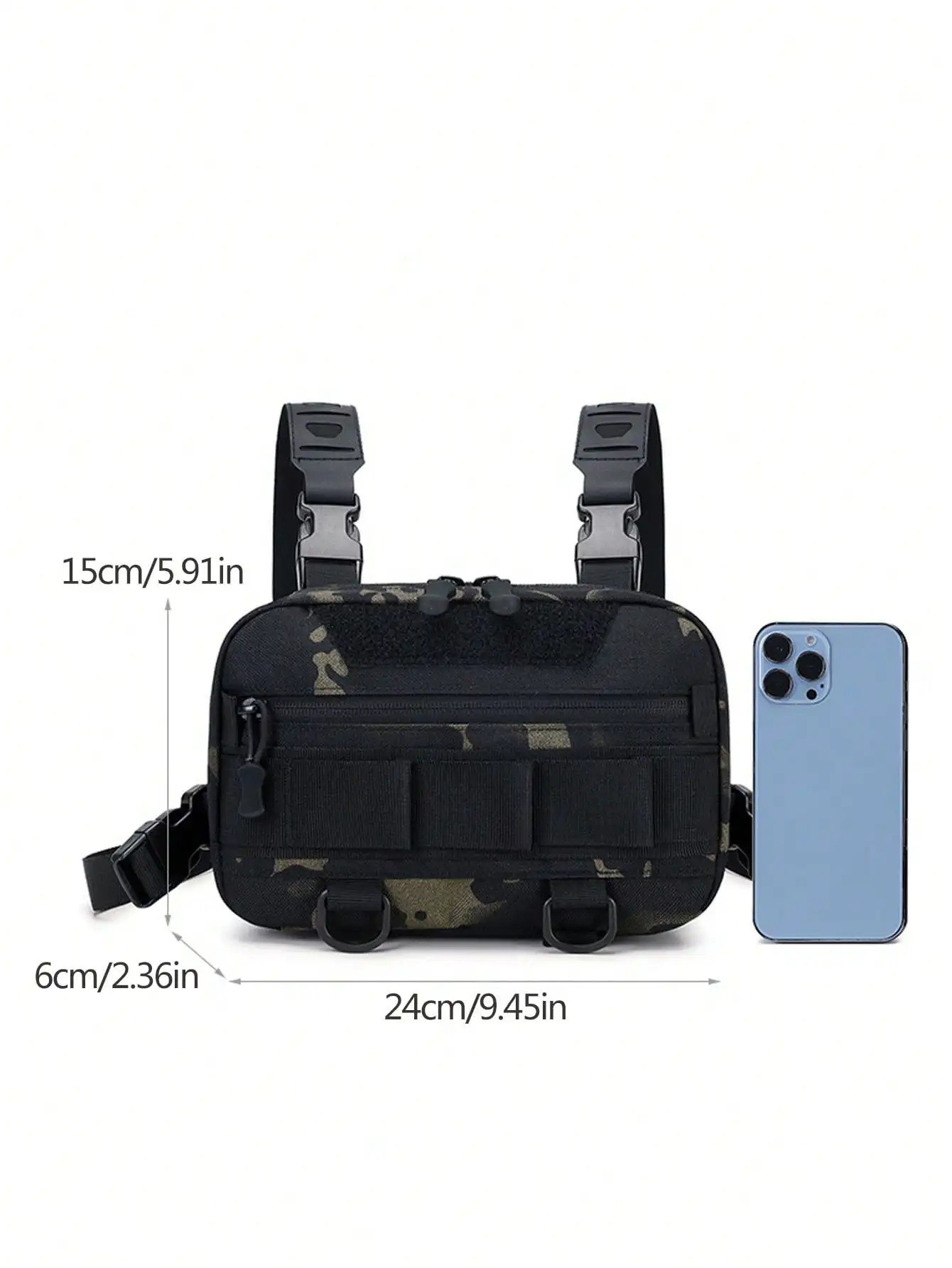 Angeln Brusttasche für Männer, Molle Taktische Weste Rucksack mit Hüftgurt Outdoor Klettern, Camping, Wandern Reisen Ausrüstung Aufbewahrung – Detail 1