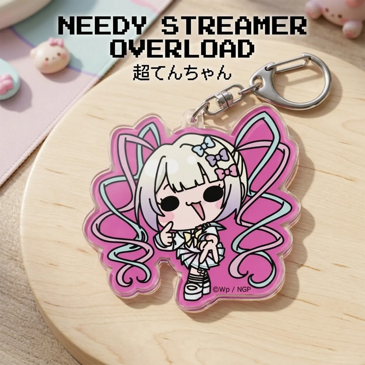 Anime Needy Streamer Overload 6cm Cute New Keychain Ame Ong Sweet Gift Valentine Present Handbag Strap Idol Pendant