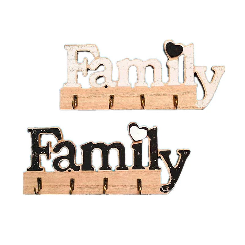 

LUCK-Self Adhesive Or Drilling Key Rack Wall Mounted Key Holder Key Hook Wall Mounted,Key Holder For The Home White