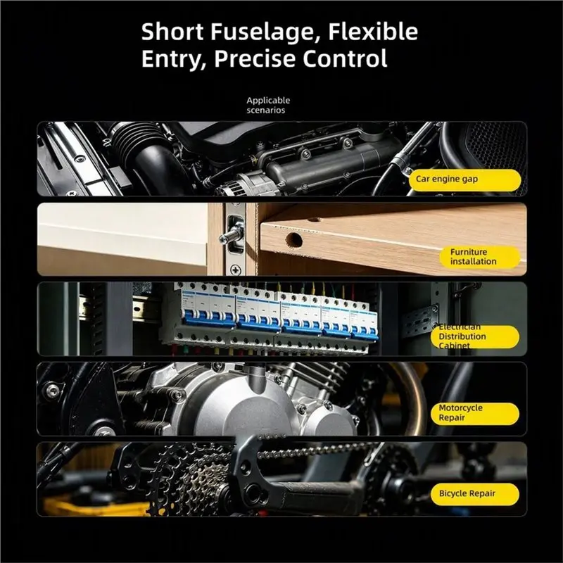 ABYN-DIY Car Repair Tool 4V Cordless Electric Ratchet Wrench 1/4