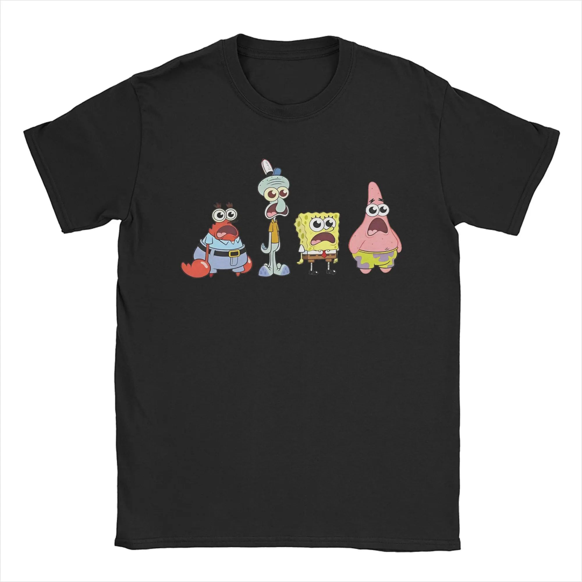 All Seasons Cartoon S-Sponge bob T Shirt For Unisex  100% Cotton Tee Shirt Short Sleeve Clothing