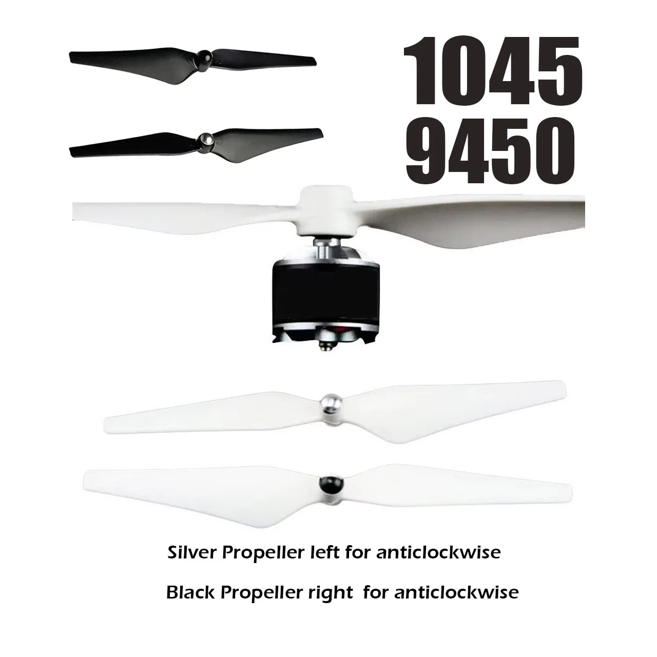 8 Pcs Replacement Drone Propellers 9450/1045 Self-Locking Tightening CWCCW Compatible with DJI Phantom 2/Phantom 3 Professional