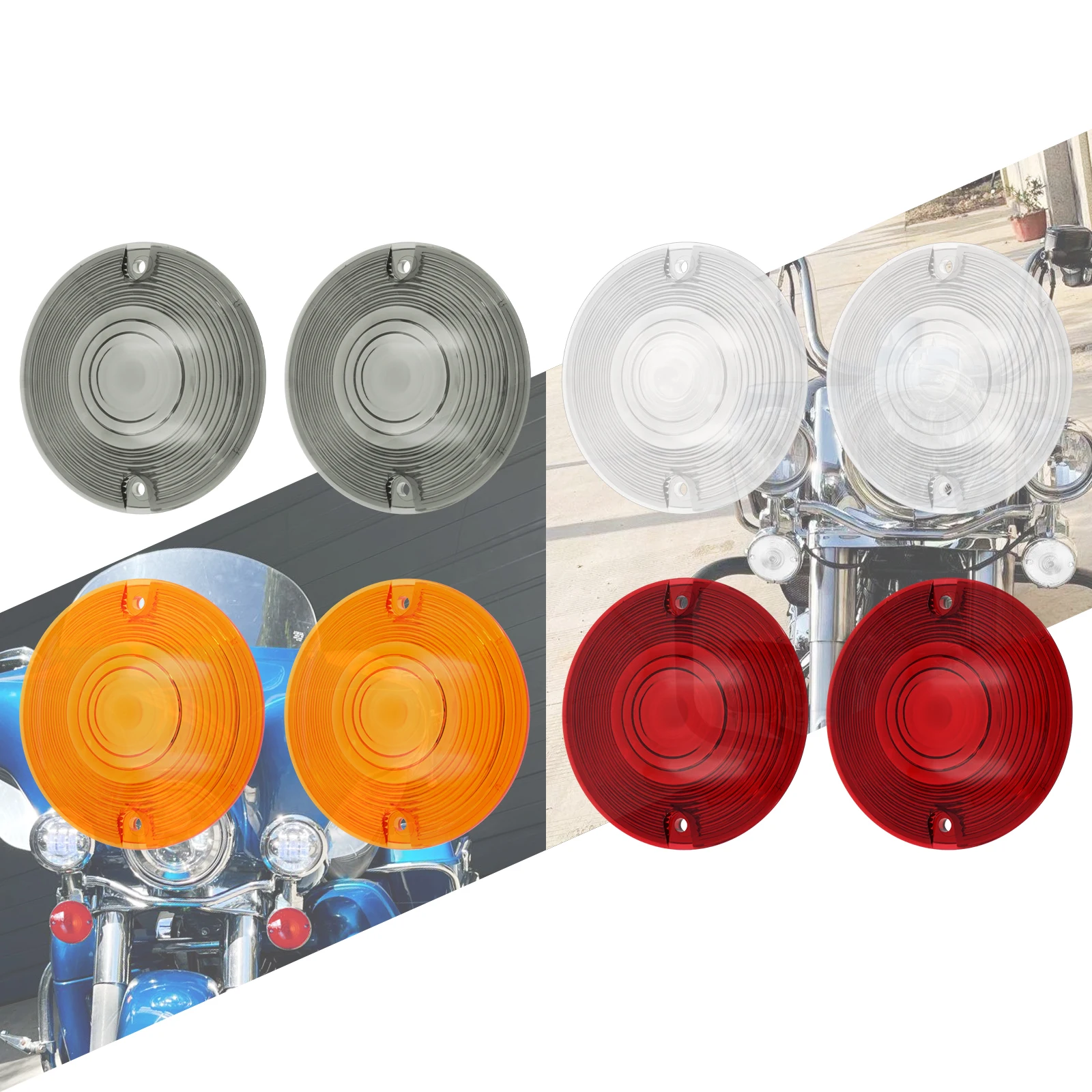 

Мотоциклетный указатель поворота, линза, передняя крышка лампы для Harley Touring Road Electra Glide Road King Ultra Glide Softail 1986-2014