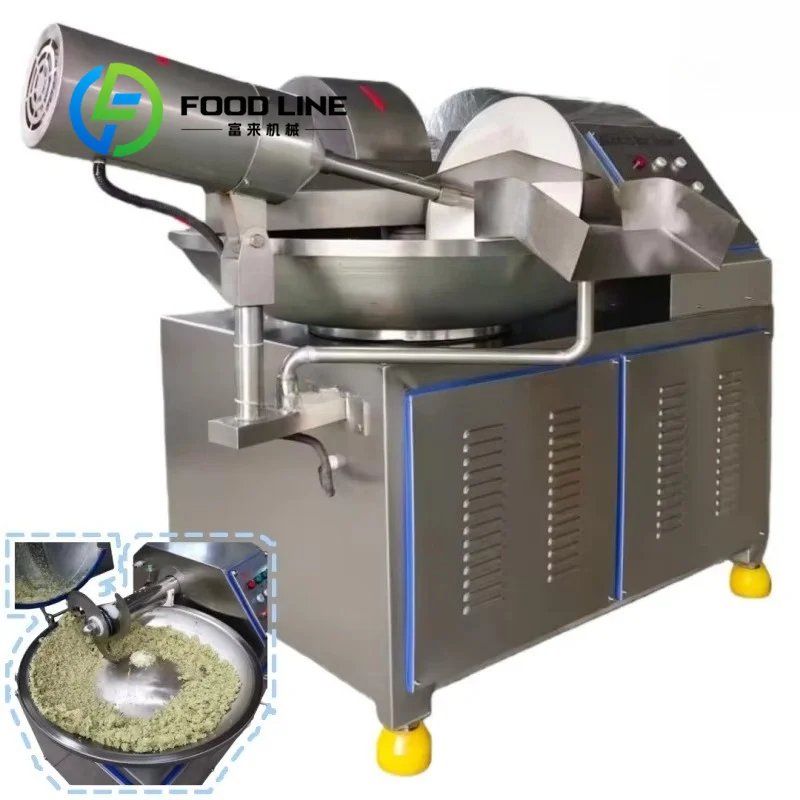 Bowl Cutter Machine Recipe Save Function Memory Repeat Batch Easy Stainless Steel Smoked Sausage Processing Factory Price