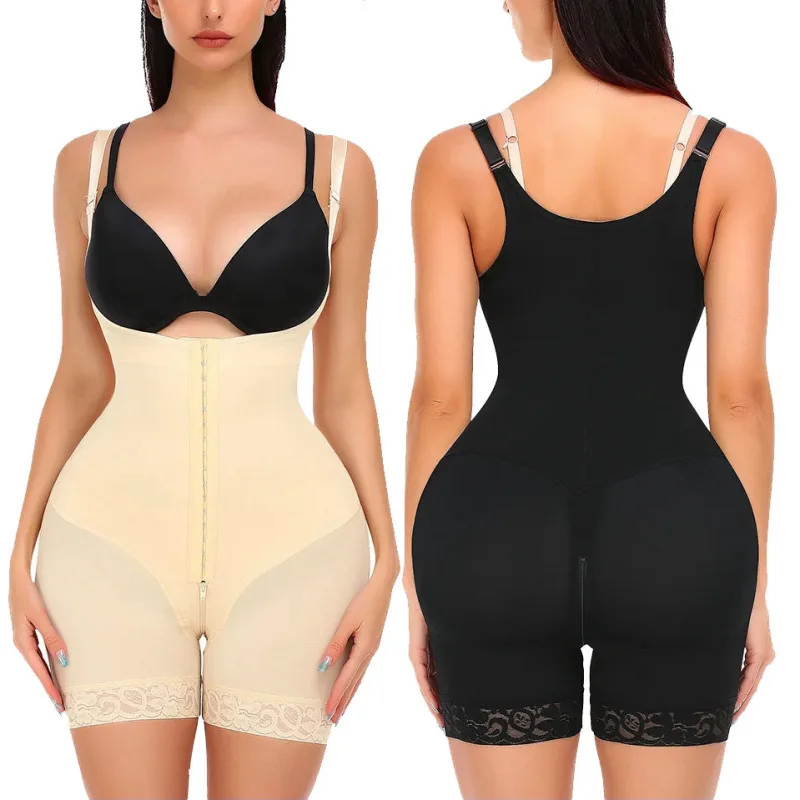 

Tummy Control Shapewear for Women Fajas Bodysuit Open Bust Mid Thigh Body Shaper Shorts High-waist Seamless Body Shaper