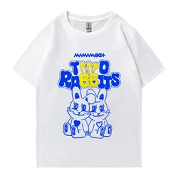 2024 Kpop Mamamoo Two Rabbits Album print T shirt Men Women Fashion Y2k short sleeve T-shirts Unisex summer 100% Cotton Tops