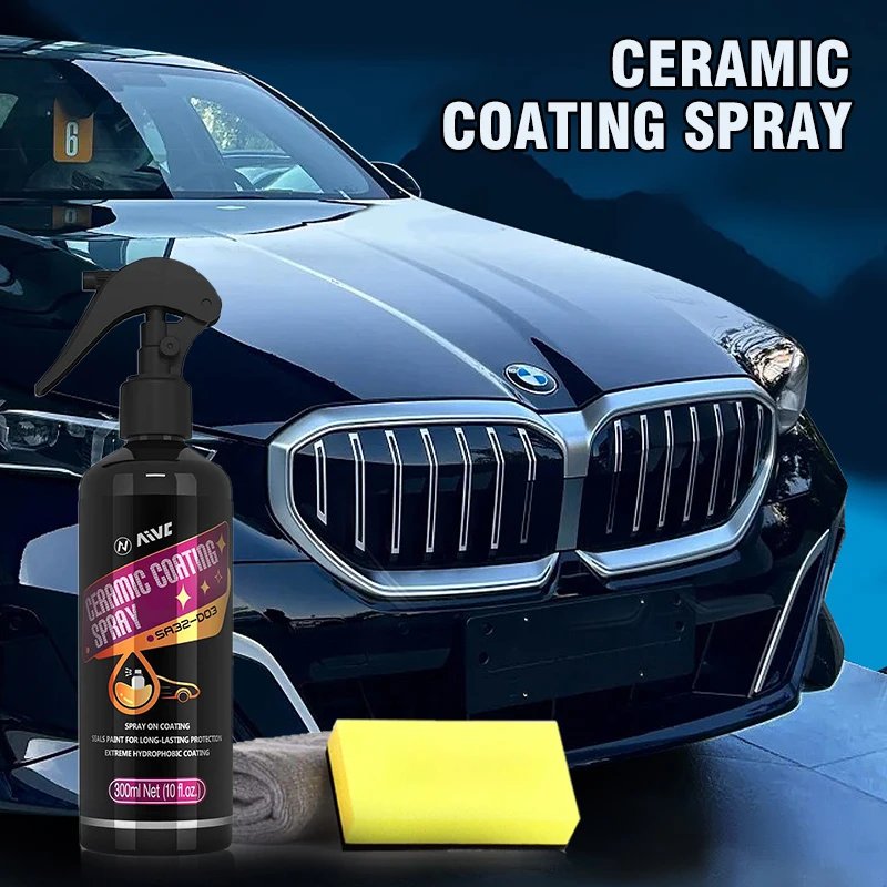 Car Quick-Effect Coating Agent: Polishing Car Paint Coating Liquid, Nano Crystal Ceramic Coating Spray & Body Wax