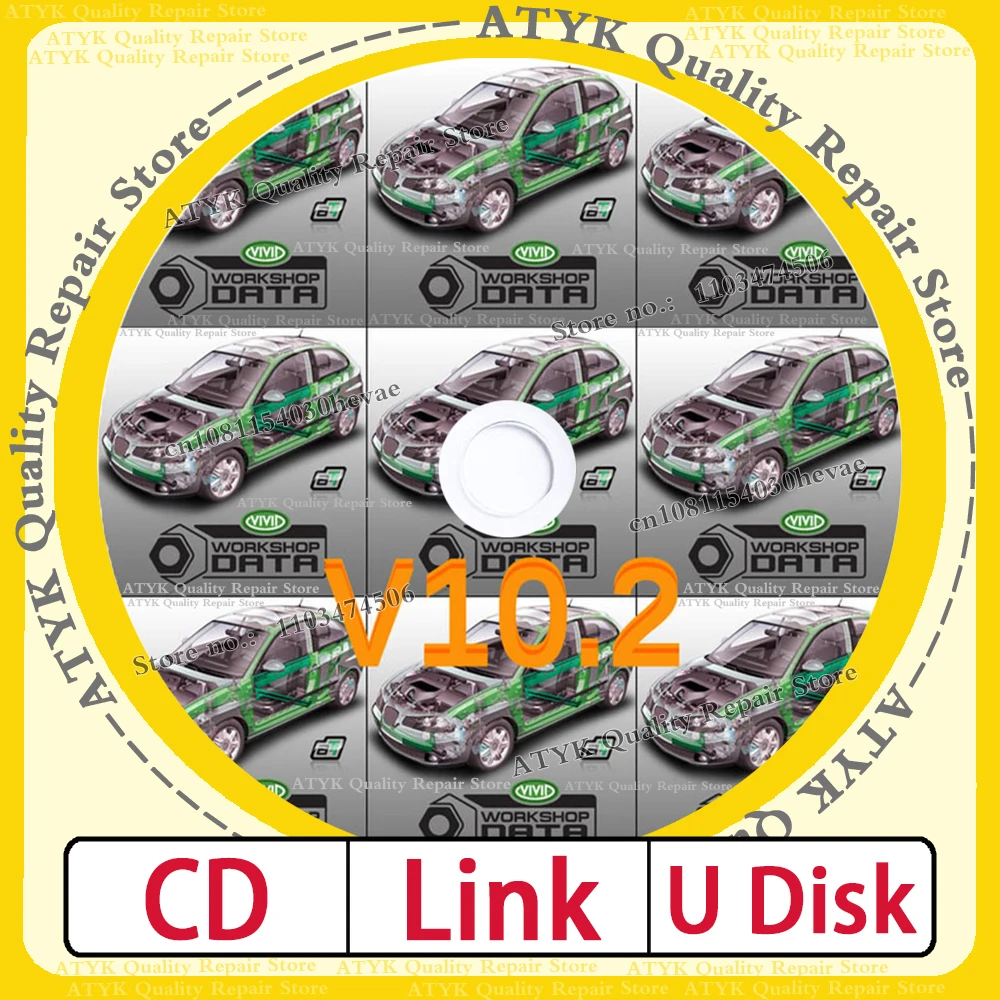 Vivid Workshop Data 10.2 Software di Riparazione, Strumento Diagnostico, Tuning Auto, Base Dati Tecnica Automobilistica, Strumenti di Ispezione, Nuovo VCI