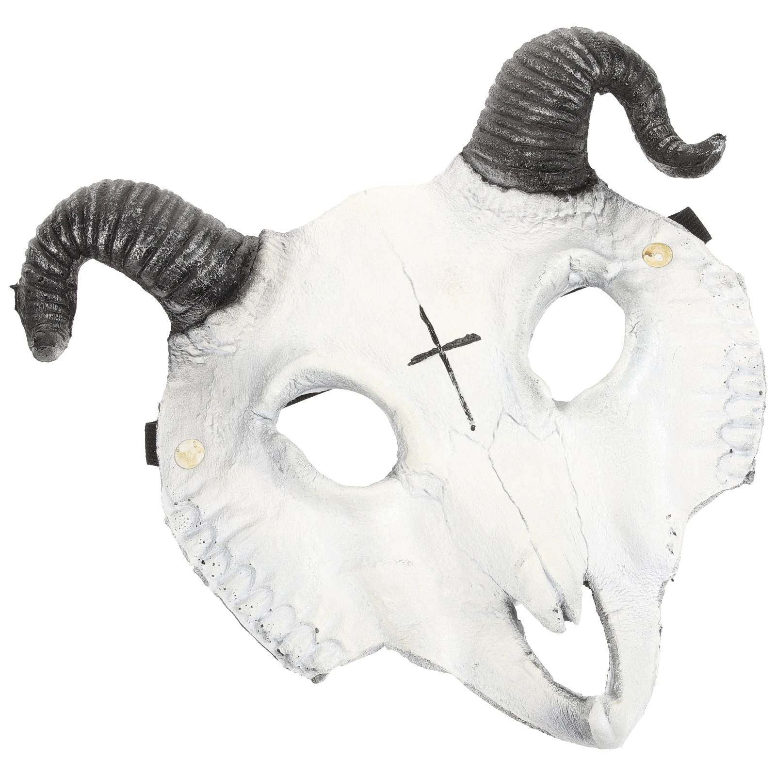 

3D Skull Mask White Masks for Halloween Masquerade Party Scary Costume Accessory Lightweight PU Material Cosplay Dance