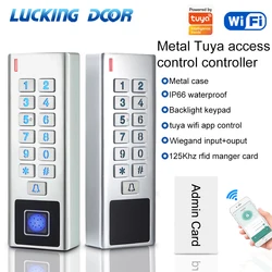 Biometric Fingerprint Access Controller Keypad Metal Waterproof EM Card Standalone Support Tuya App Door Access Control System