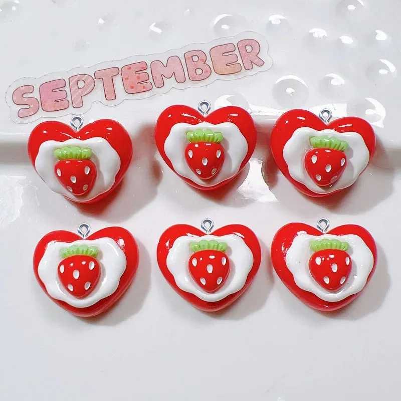 10Pcs Simulation Cute Fruit Cake Resin Charms Pendants For Jewelry Making DIY Earring Necklace Bracelet Decoration Accessories - view 4