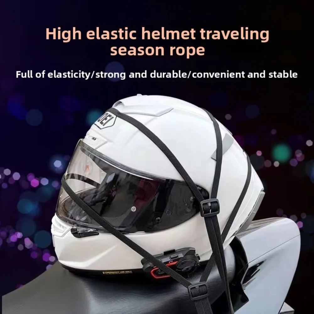 Motorcycle Straps Motorbike Holder Elastic Rubber Bands Luggage Fixing Ropes Back Seat Helmet Strip Fixed Adjustment Fix 60 90cm