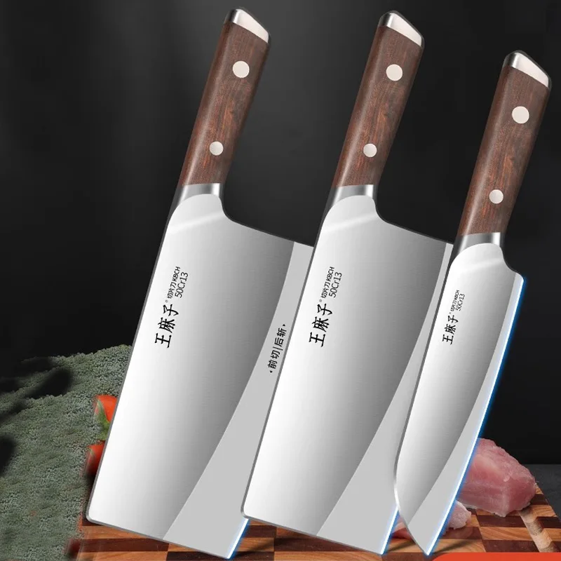 

Professional Kitchen Bone Chopping Knife Stainless Steel Forged Meat Cleaver Chinese Restaurant Chef Special Utility Knife