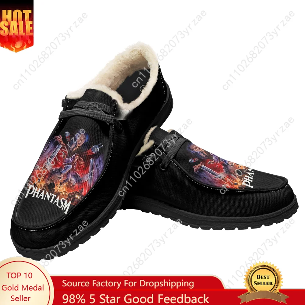 

Phantasm бархатные туфли на плоской подошве, мужская и женская теплая обувь для дома и улицы, легкая обувь с персонализированным модным принтом, обувь для пар на заказ
