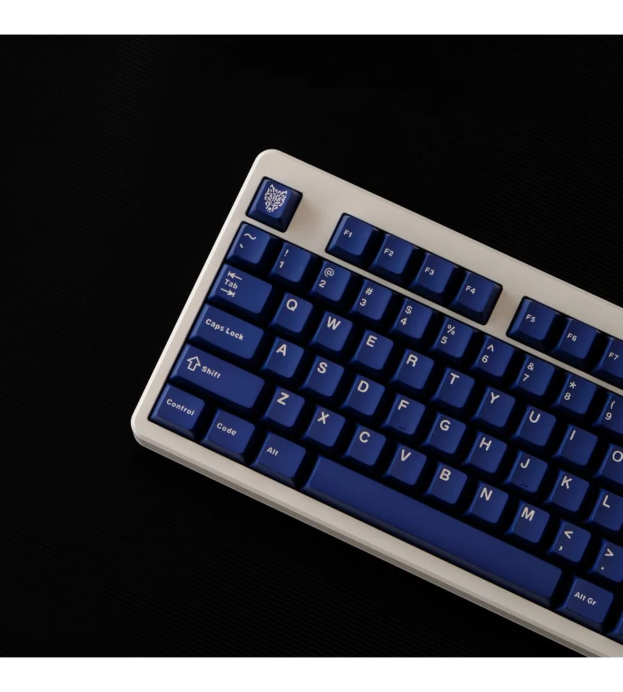 Keycap Personalized two-color original height 114-key ABS mixed light blue keycap
