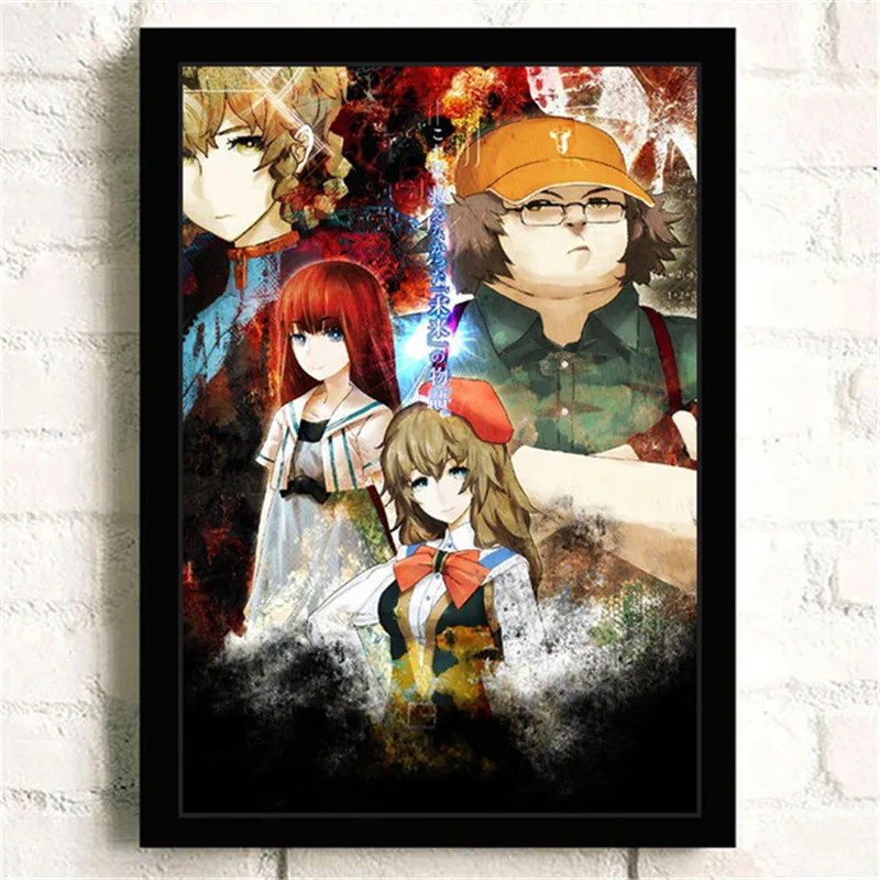 Japan Popular Sci-Fi Anime STEINS; GATE Poster Girl Kids Room Living Modern Quality Canvas Painting Wall Art Home Decor Picture