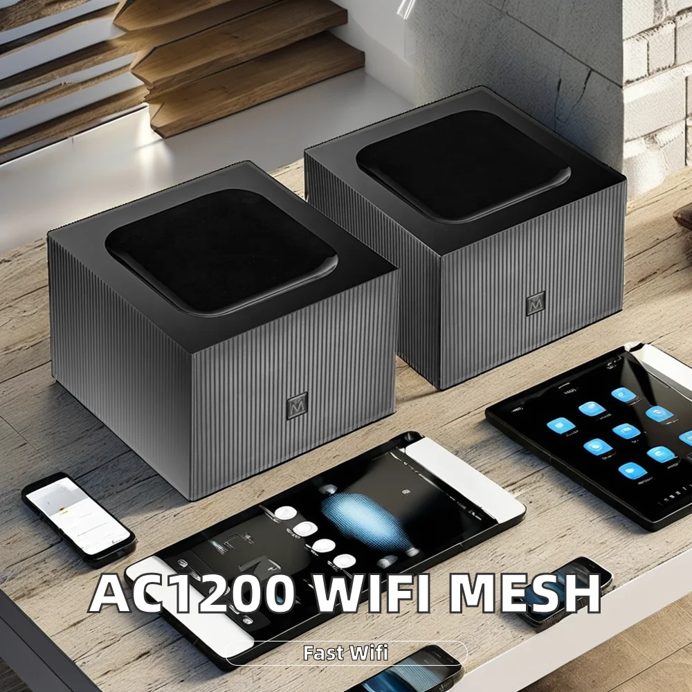 AC1200 Dual Band Smart Home Wi-Fi Mesh Router System 2.4G Frequency Internal Antennas Firewall Used for 4G