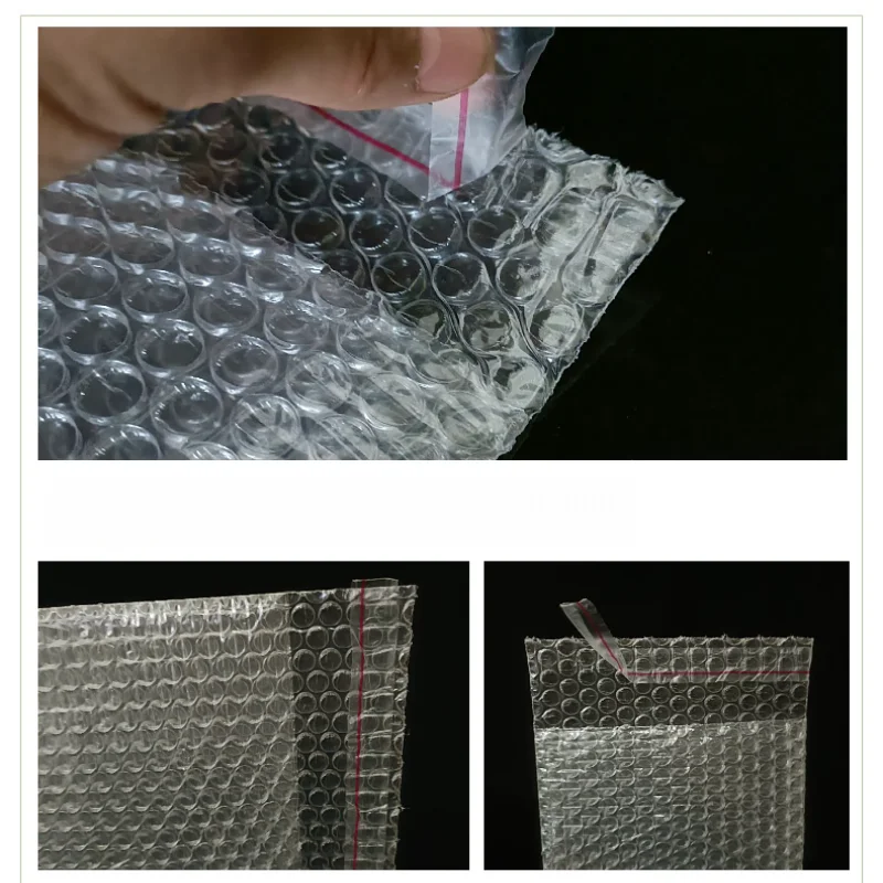 Sac à Bulles Auto-Adhésif Transparent, Emballage en Mousse Ronde de Protection pour le Transport et la Livraison Express, 100 Pièces/Lot