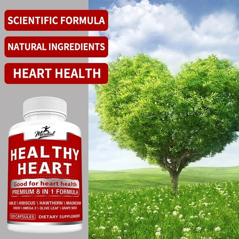 Heart - with Coq 10 Garlic, Magnesium, Hawthorn - ‌antioxidant, Cardiovascular and Heart Supplement