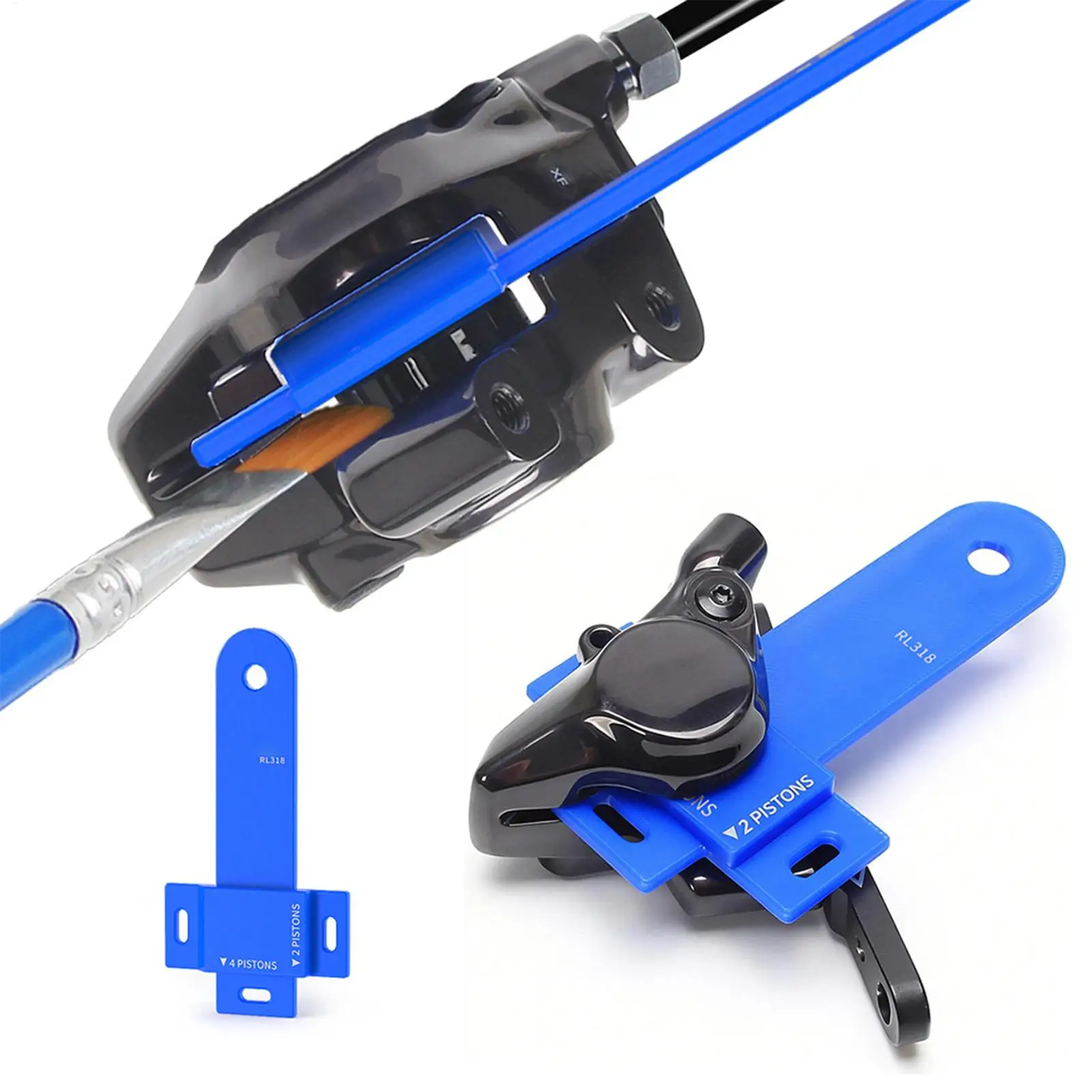 Brake Compressor Tool Non-Slip Adjustable Portable Mountain Bike Disc Brake Piston Spreader for Adults Cyclist Men Mechanics