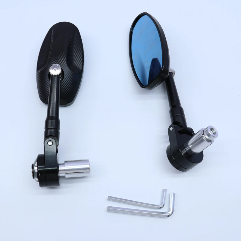 Motorcycle Rear View Mirrors Anti-Glare HD Motorbike Black 22mm 25mm Handlebar End Side Mirror for Scooters ATV Bike Motorcycles