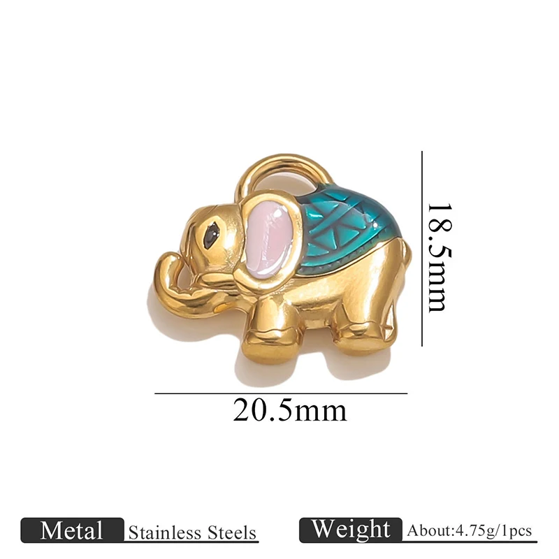 12pcs/lot Jewelry Accessory  Stainless Steel Elephant Horse Christmas Tree Pendant Charms For Earrings Bracelet