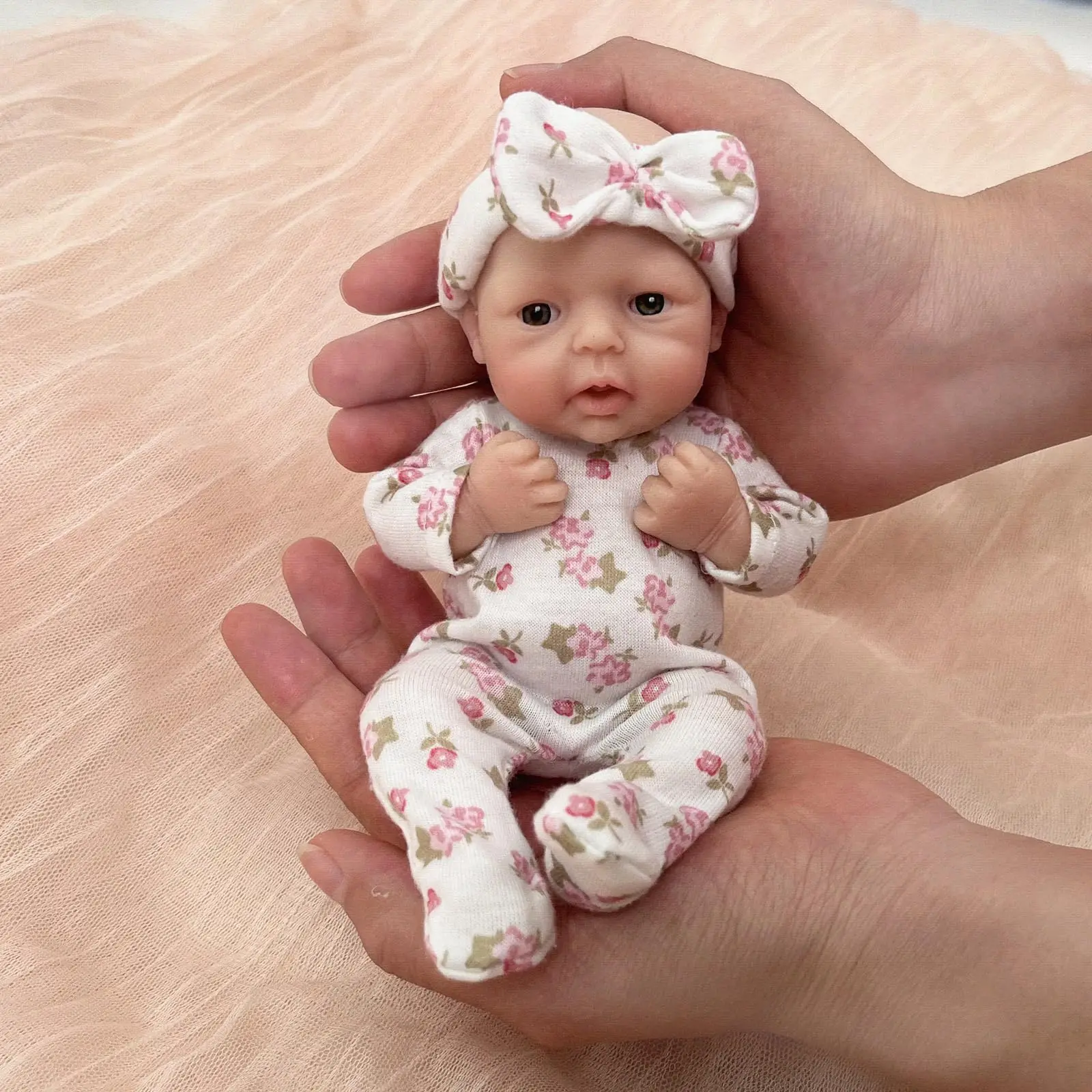 Blrags Reborn Baby Dolls 7-calowa dziewczyna silikonowa lalka Mini realistyczne lalki dla dzieci silikonowe całe ciało ręcznie robione