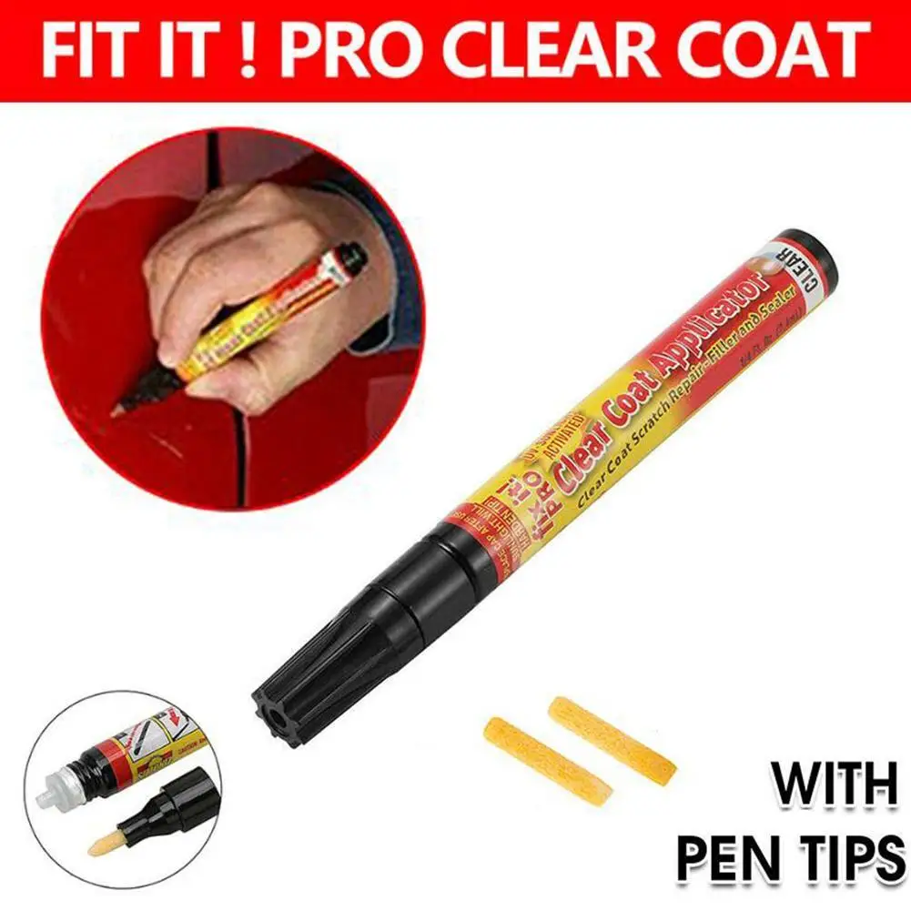 Car Clear Coat Applicator Painting Pen Fix It PRO Portable Non-Toxic Repair Scratch Easily Car Scratch Repair Pen 2 Spare Nib