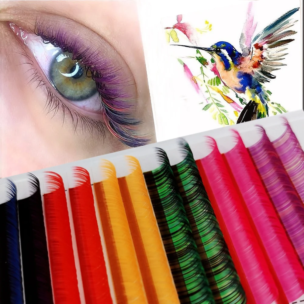 

Mix Colored Fake Eyelashes High Quality Professional Eyelash Extension Korean Halloween Makeup Cheap Items With Free Shipping